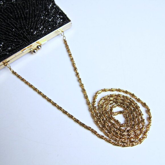 Vintage Beaded Golden Chain Strap Mini Shoulder Bag - Picture 6 of 11